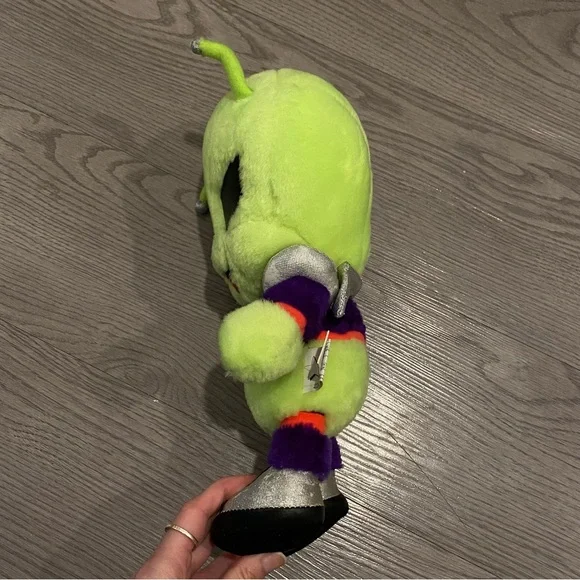 Vintage Great American Toy Co. Neon Green Alien UFO Bright Plush Stuffed Animal - Picture 5 of 14